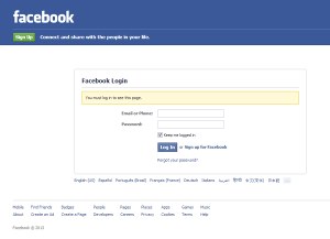 facebook-login-page