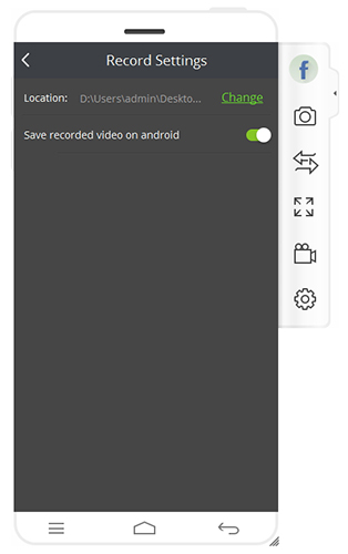 Registratore Schermo Android - change recording settings