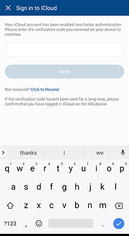 icloud verification code