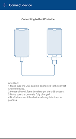 connect iphone to android