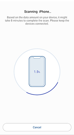 scanning iphone data