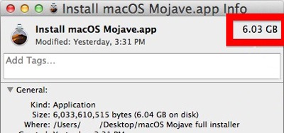 Macos Mojave File Size