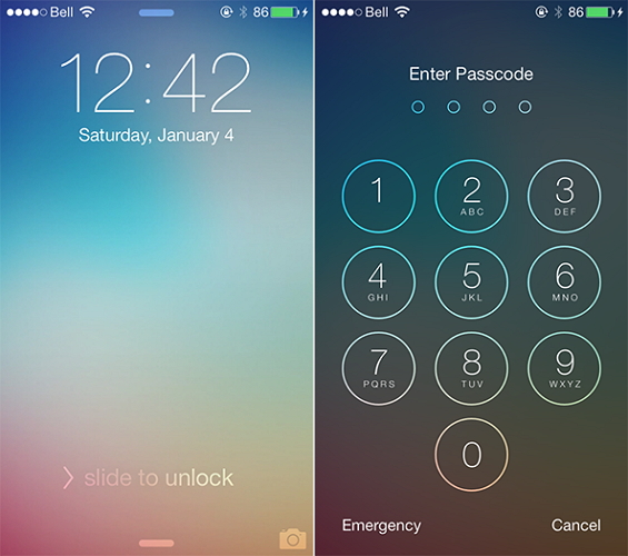 unlock iphone screen