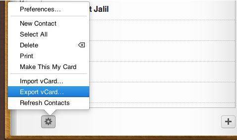 icloud to Android -export to vcard