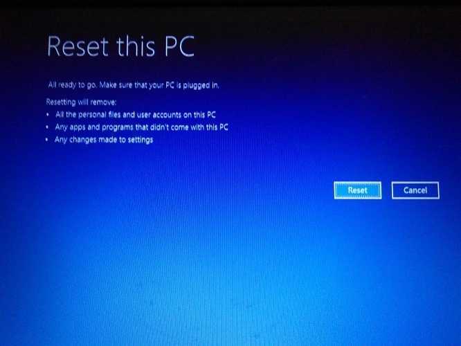 Factory Reset Windows 11/10 Reset Options