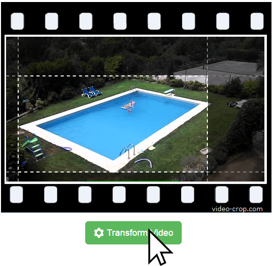 crop video online step 2 - choose area and transform