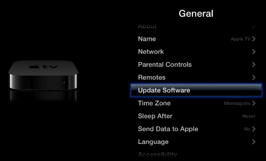 update apple tv software