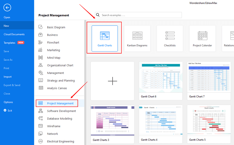 open gantt chart template category