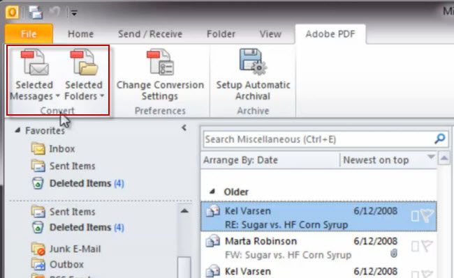 outlook print to pdf