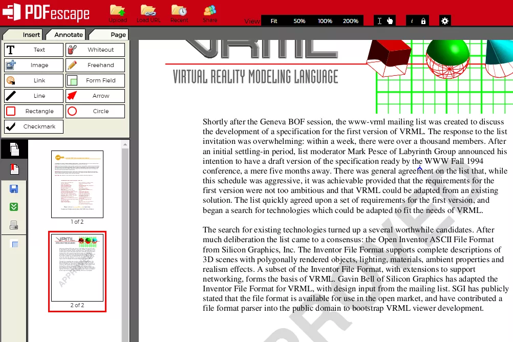 PDFescape online PDF editor