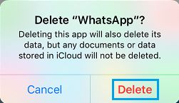 Delete WhatsApp from iPhone