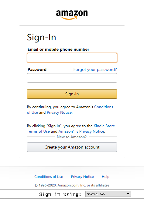 sign in kindle